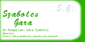 szabolcs gara business card